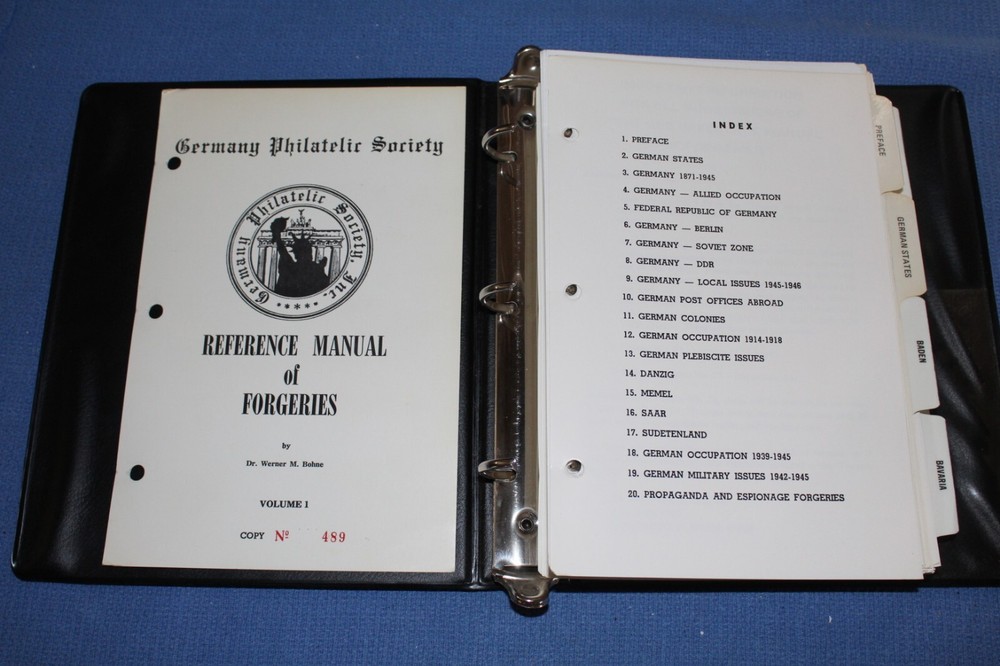 Germany Philatelic Society Reference Manual Forgeries Bohne 8 Vol BlueLakeStamps
