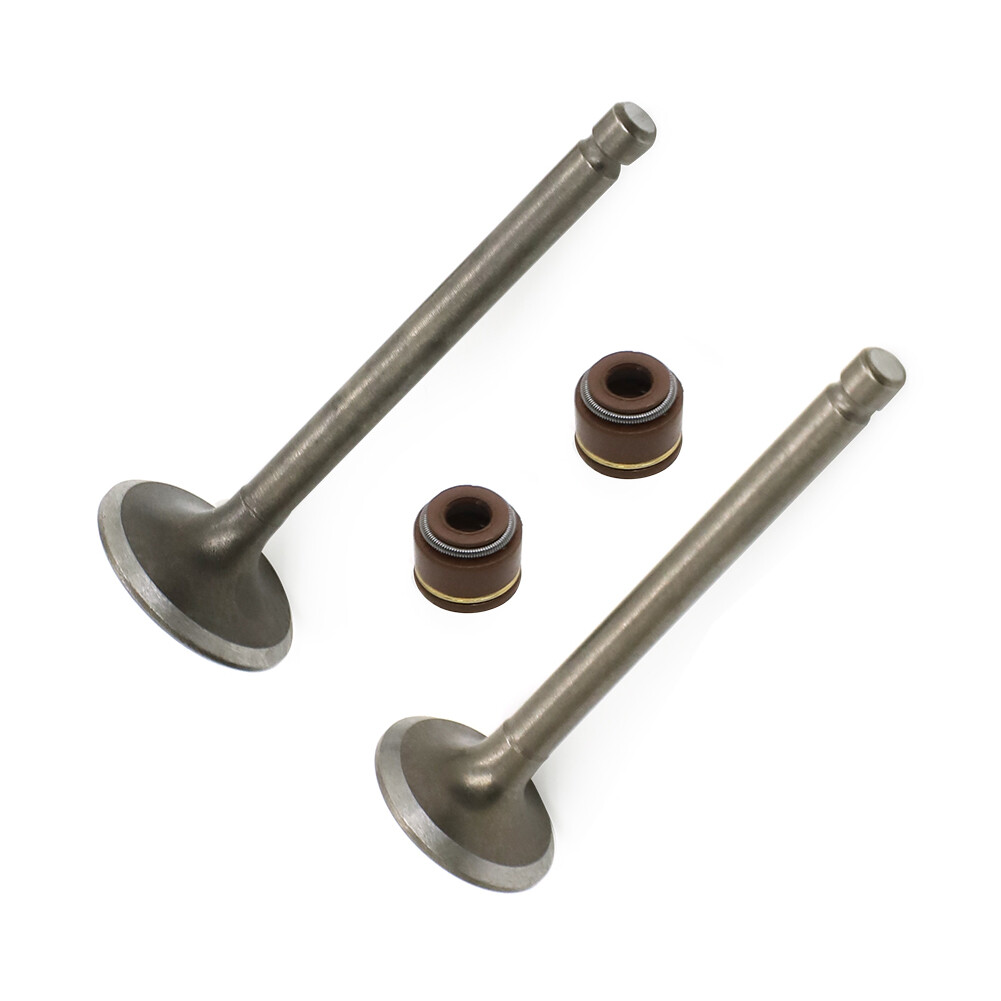 FOR YAMAHA INTAKE EXHAUST VALVES W/ SEALS 1985-05 YFM80 BADGER 80 RAPTOR Moto-4