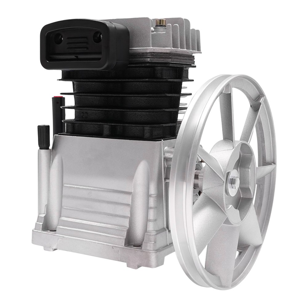 Air Compressor Pump Head 3HP Air Compressor Pump Head Silver 2 Cylinders Piston