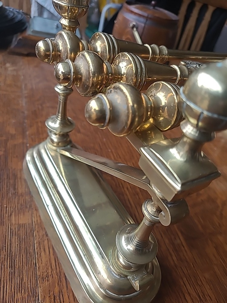 Antique Brass Fire Companion Set