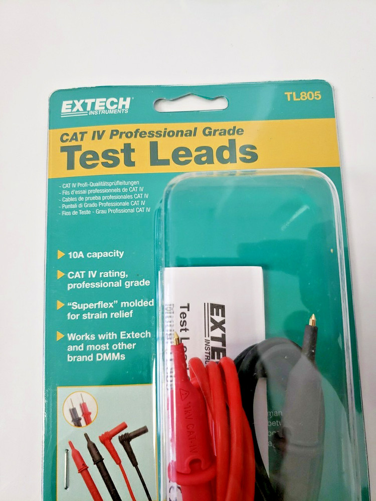 Extech TL805: Double Injected Test Leads Double molded test leads