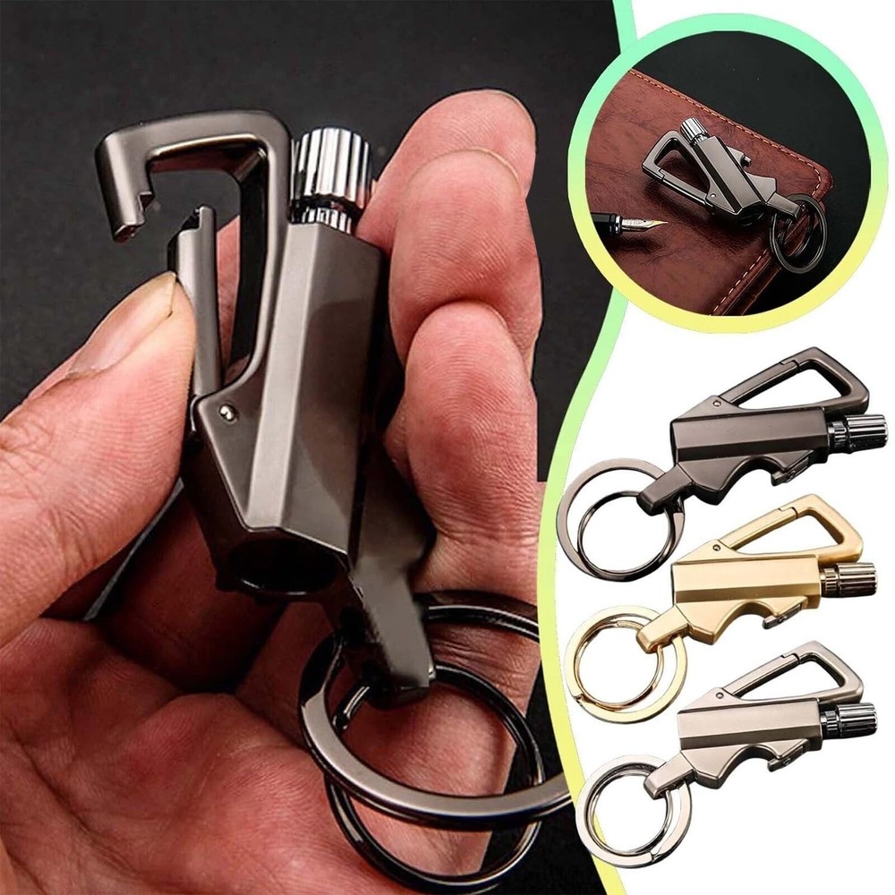 Permanent Match Infinity Lighter, Keychain Lighter with One Size, Black*2