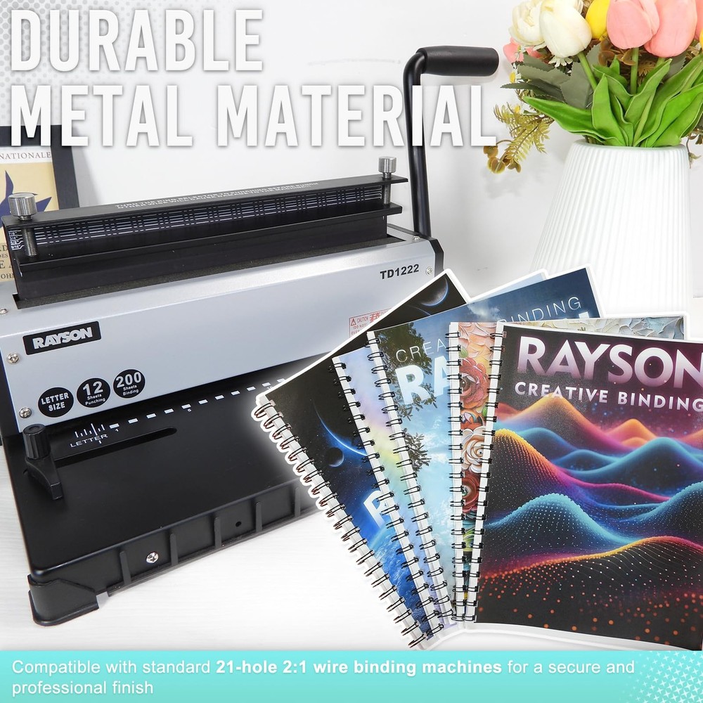 Rayson Double Loop Binding Wires, Mixed Sizes (3/8", 7/16", 1/2", 9/16", 5/8") 2