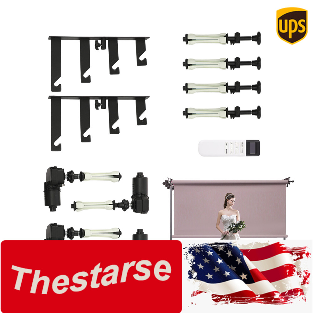 Photography Backdrop Support System Wall Mount Studio Background Stand 4 Roller