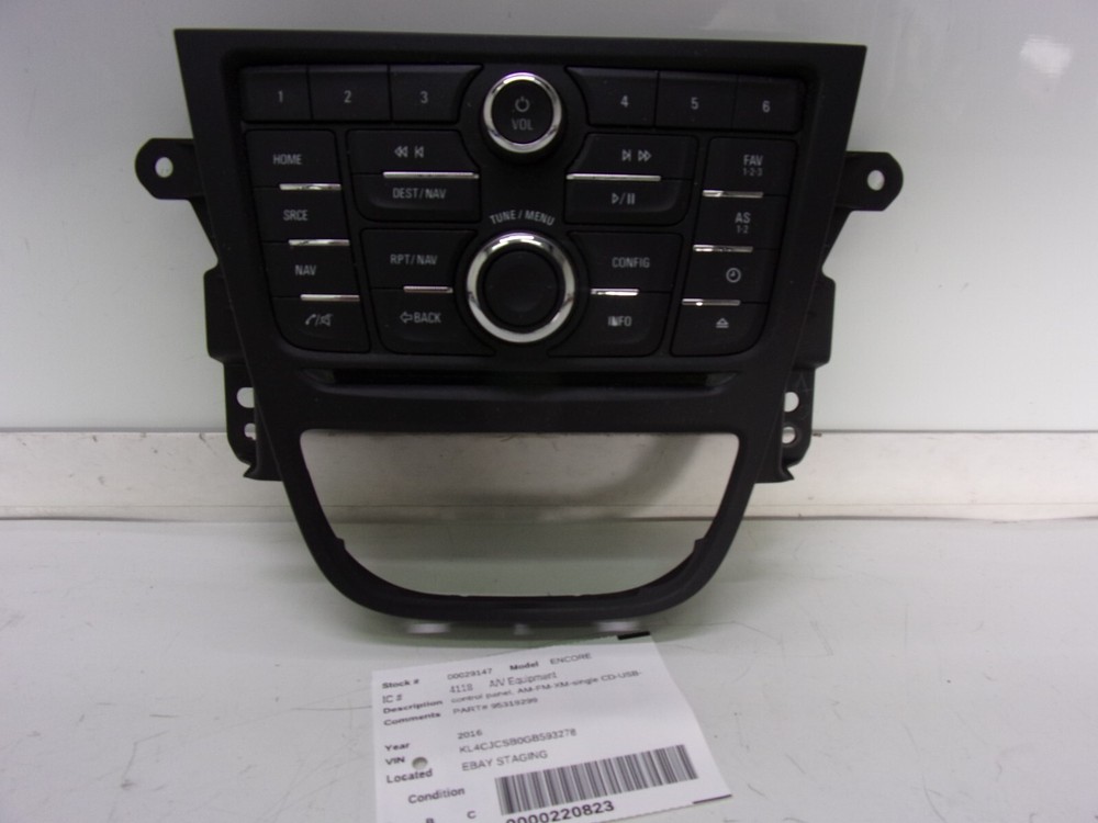 BUICK ENCORE 2013-2016 A/V Equipment control panel