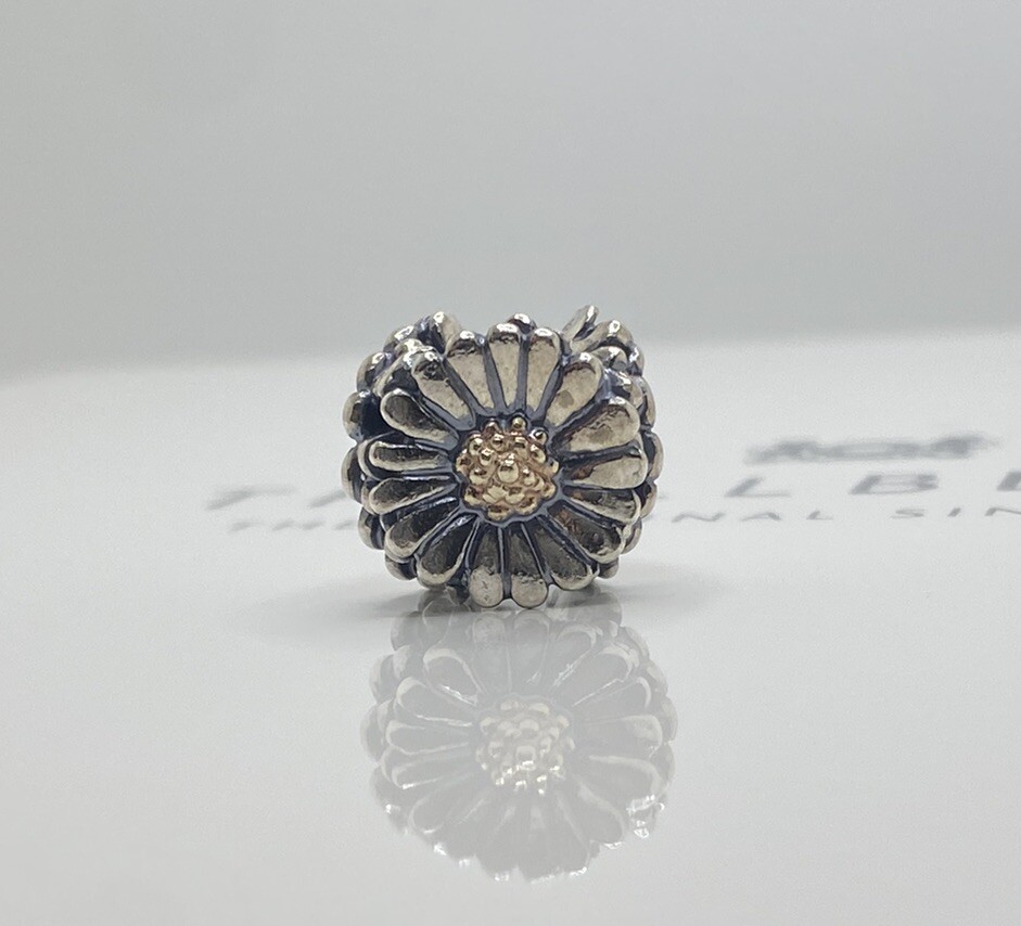 Trollbeads Daisy 925 Silver 18K Gold Bead