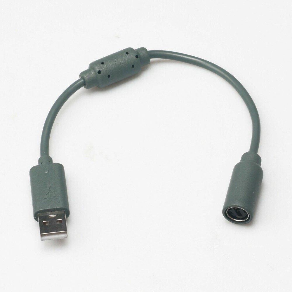 2x USB Breakaway Dongle Cable Cord Adapter For Xbox 360 PC Wired Controller