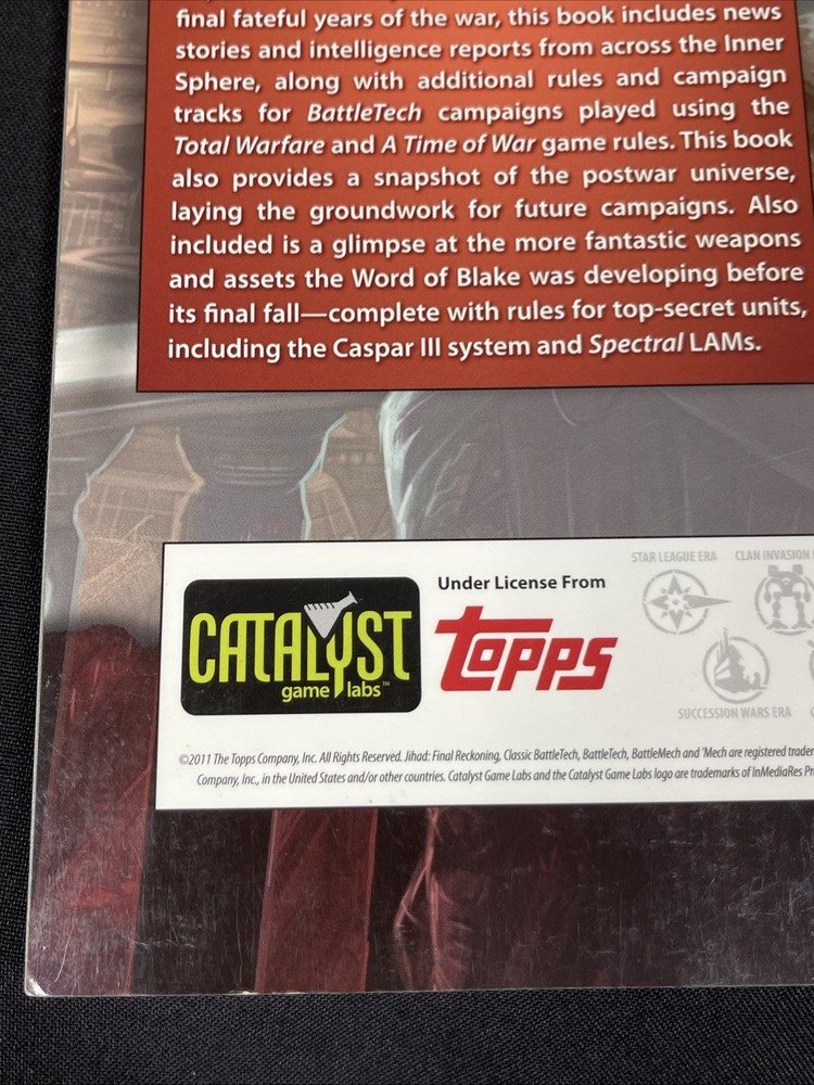 BattleTech 35307: Jihad Final Reckoning Sourcebook Catalyst