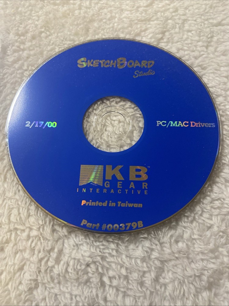 Sketch Board Studio PC CD ROM MAC Disc ONLY KB Gear Interactive Software 00379B