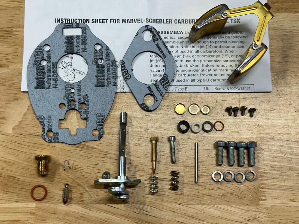 John Deere LA Marvel Schebler Basic Carburetor kit TSX60, TSX85, TSX90