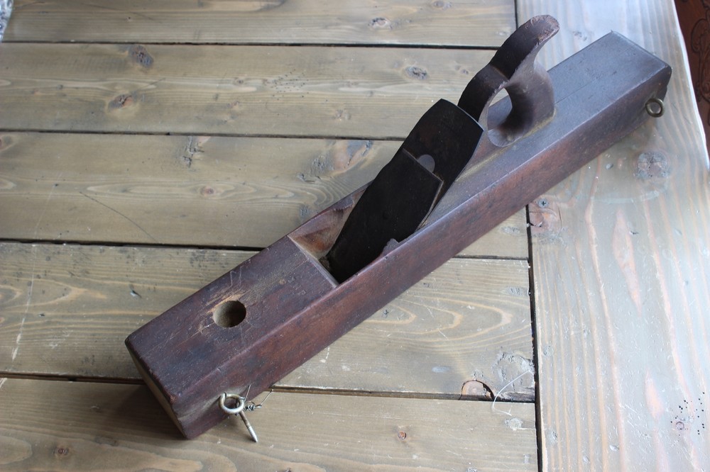 Antique Carpentry Wood Workers Plane Use in Old Bar Decor Worn