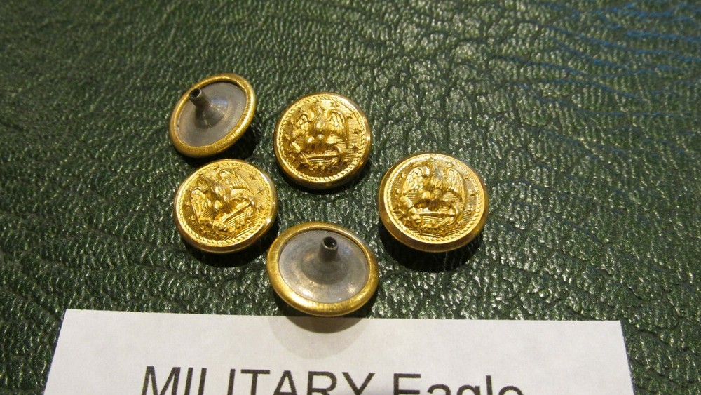 MILITARY Gold Plated Officers EAGLE Button SNAP Cap 20 line