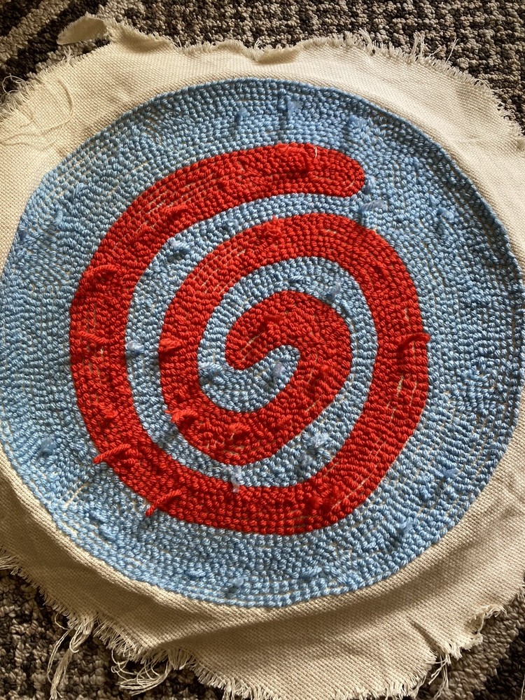 Punch Needle Piece With Swirl