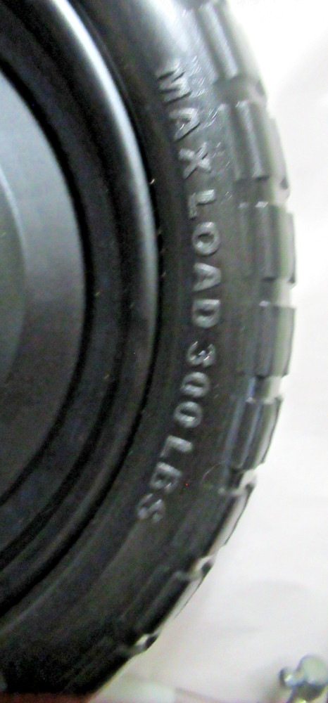 2 Pack 13" Flat free Solid Wheels with 5/8" Axle Bore Hole