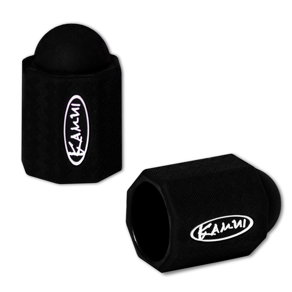 Billiard Cue Tip Protector 2-Pack Leather Burnisher (Black)