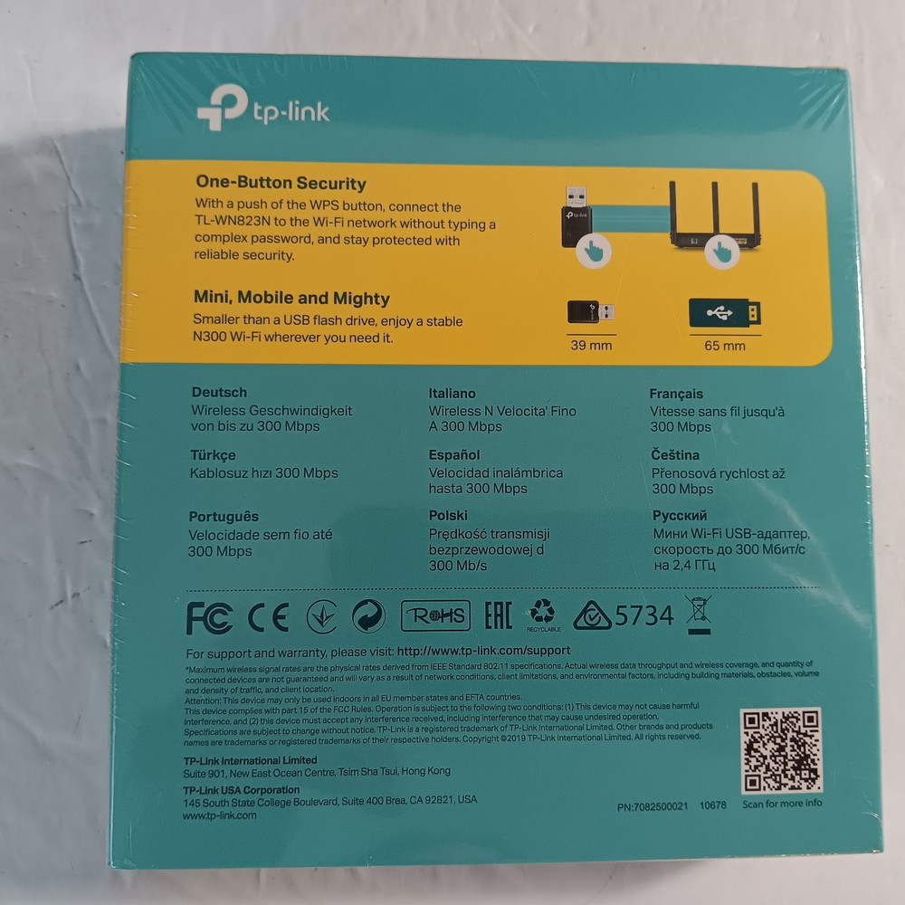 New in Box Ptp-link 300 MBPS Mini Wireless N USB Adaptor