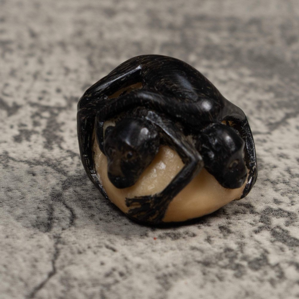 Double Howler Monkey Tagua Carving
