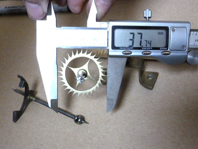 good set 18th c 8 day longcase clock escapement-pallets etc (S)