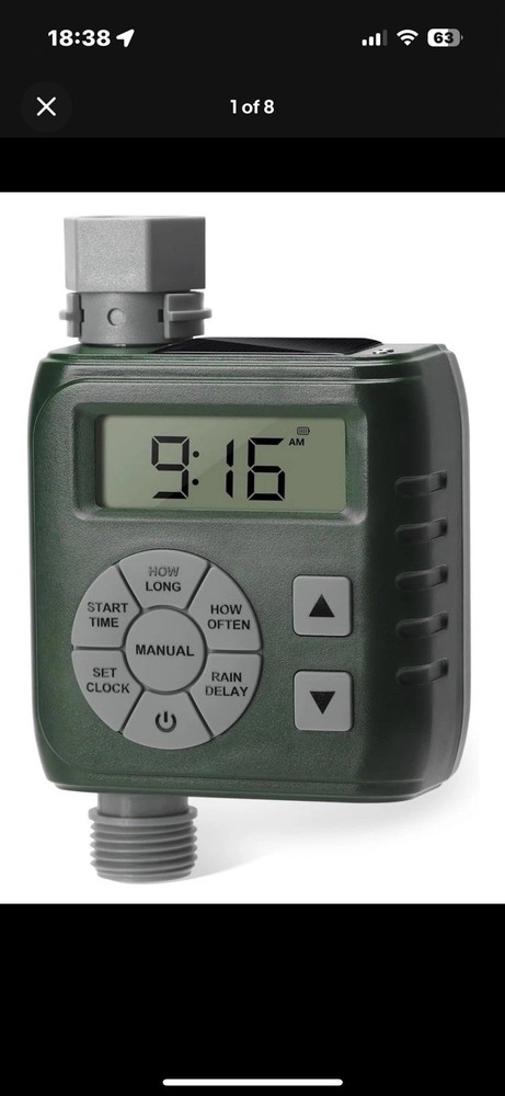 Sprinkler Timer Programmable Irrigation Water Timer for Garden Hose Solar