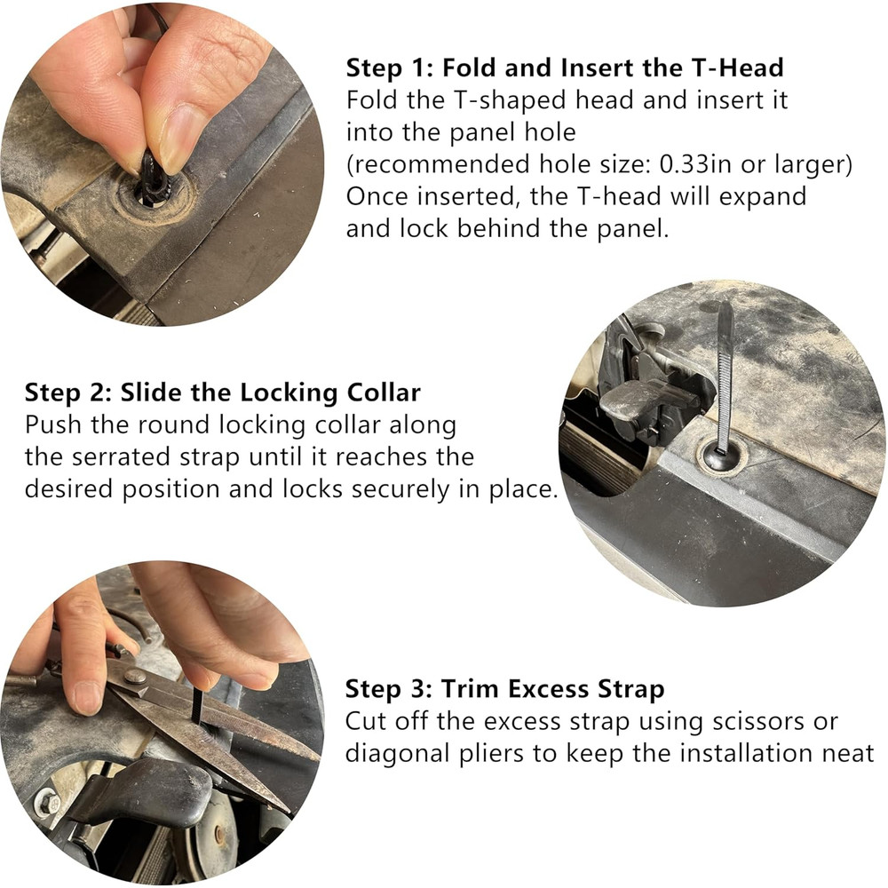 Universal Nylon Cable Tie Mounts 150 Pcs (150 Pack)