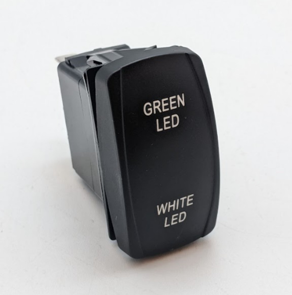 FPW 12V/24V 20A/10A DC Multi-Function Green/White LED Switch [QTY 2]