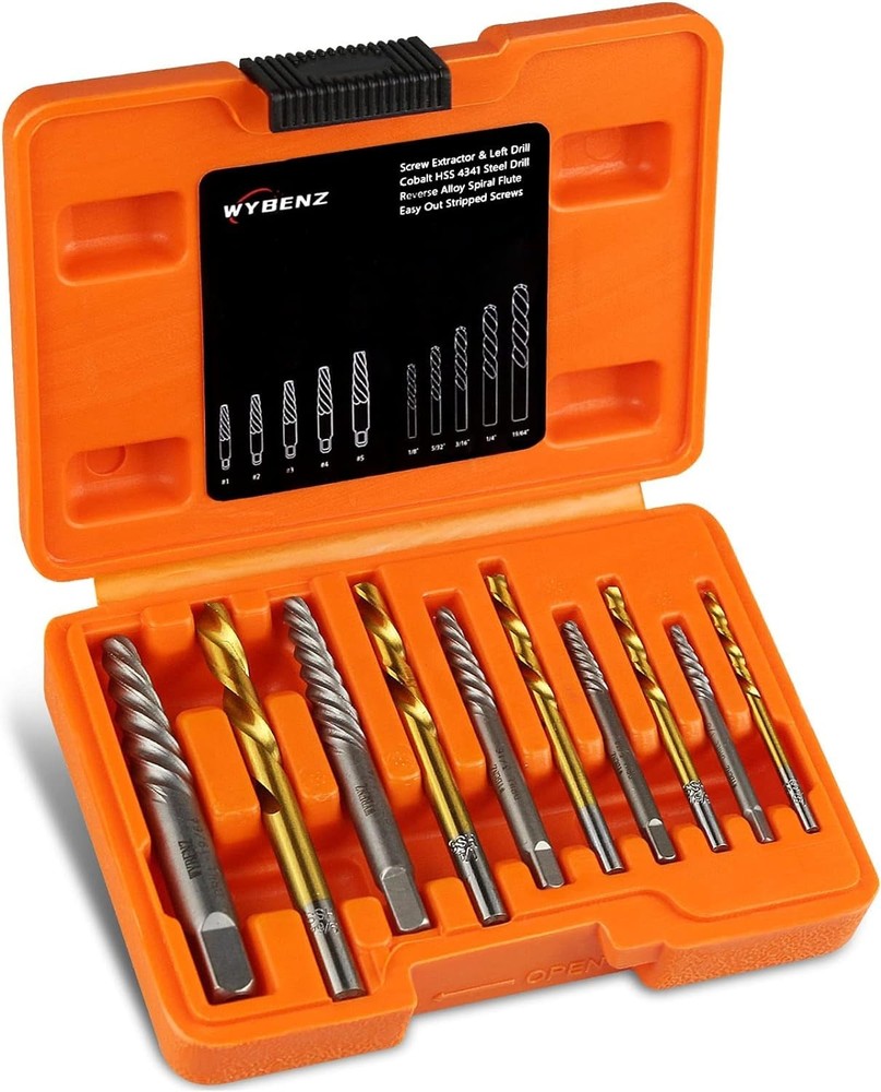 14-Piece Cobalt HSS Screw Extractor and Left Hand Drill Bits Set - Multi-Use
