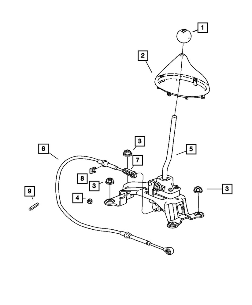 Genuine Mopar Gearshift Boot TM13DKAAB