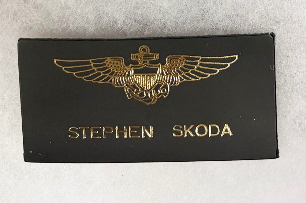 USN Stephen Skoda Flight Jacket Name Tag