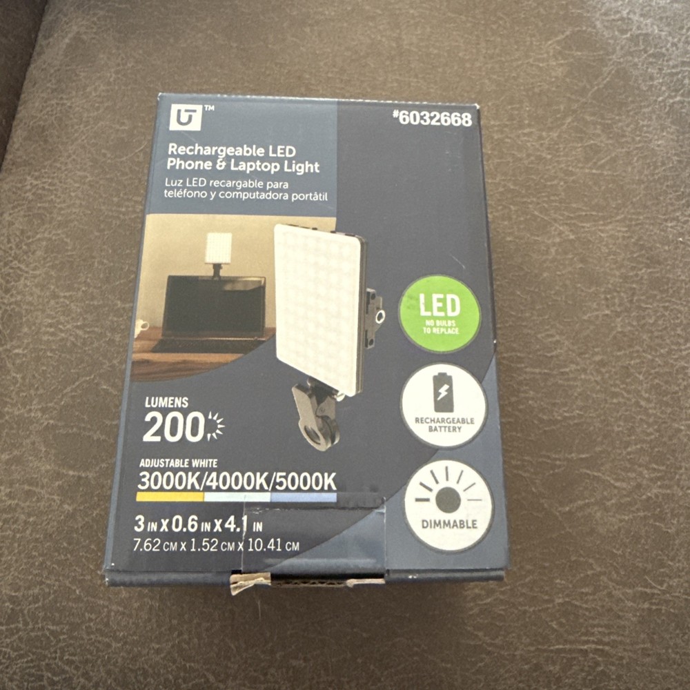 Rechargeable LED Light for Phone Tablet or Laptop Utilitech