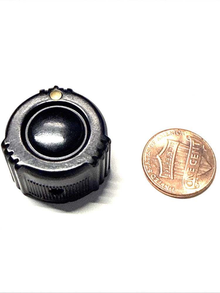 one black  knob OD 0.88 inch for 6 mm shaft 0.25 inch NOS