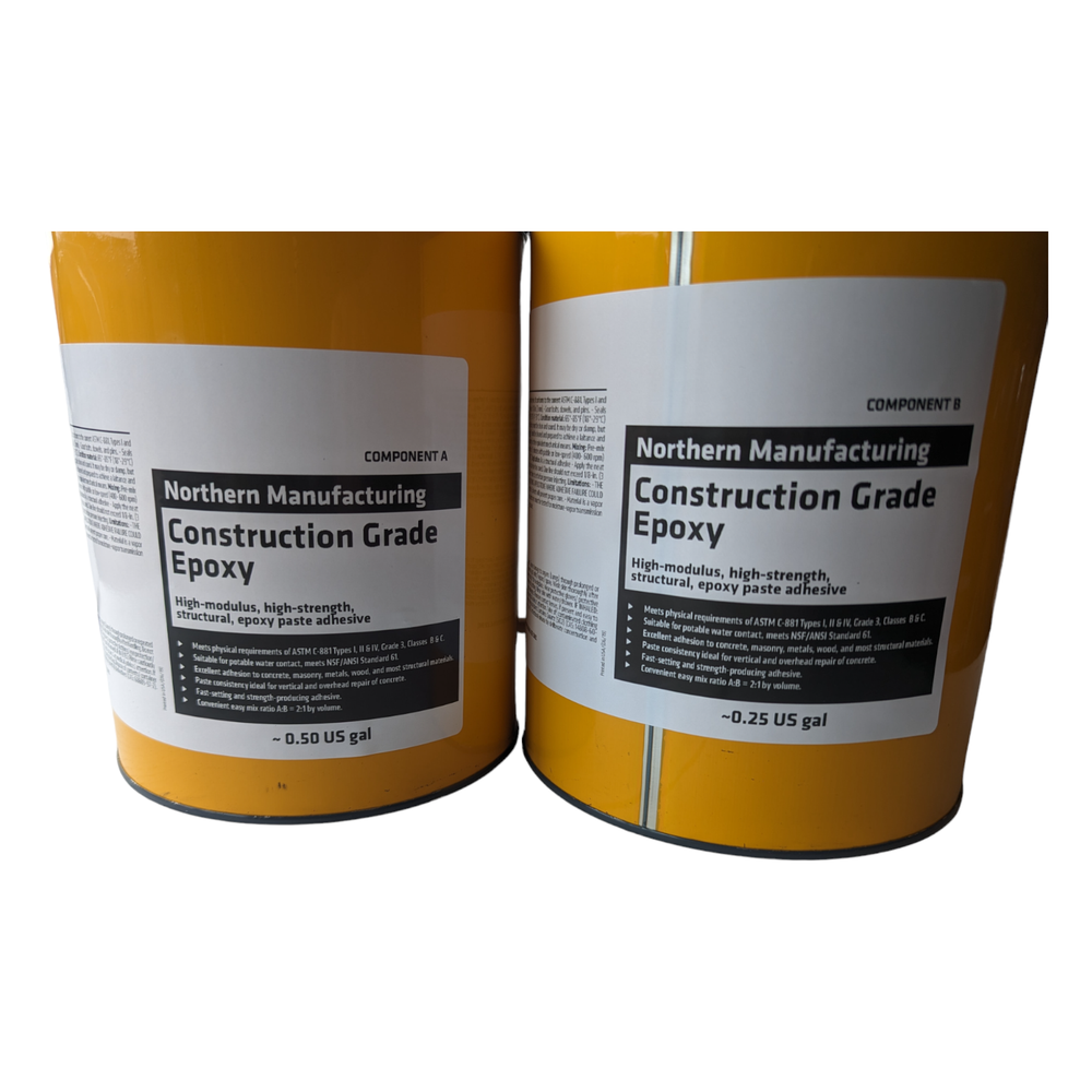 Construction Grade Epoxy paste adhesive Northern MFG 579215 components A B