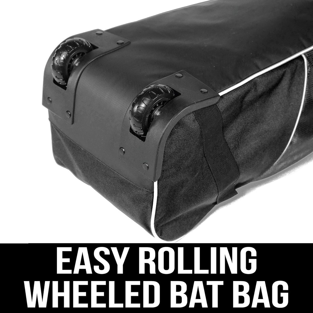 Rolling Baseball Bag Black