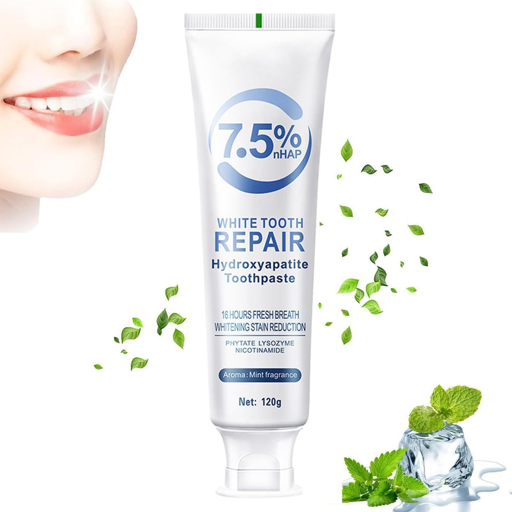 Hydroxyapatite Toothpaste for Enamel Protection and Tooth Strengthening,Hidro...