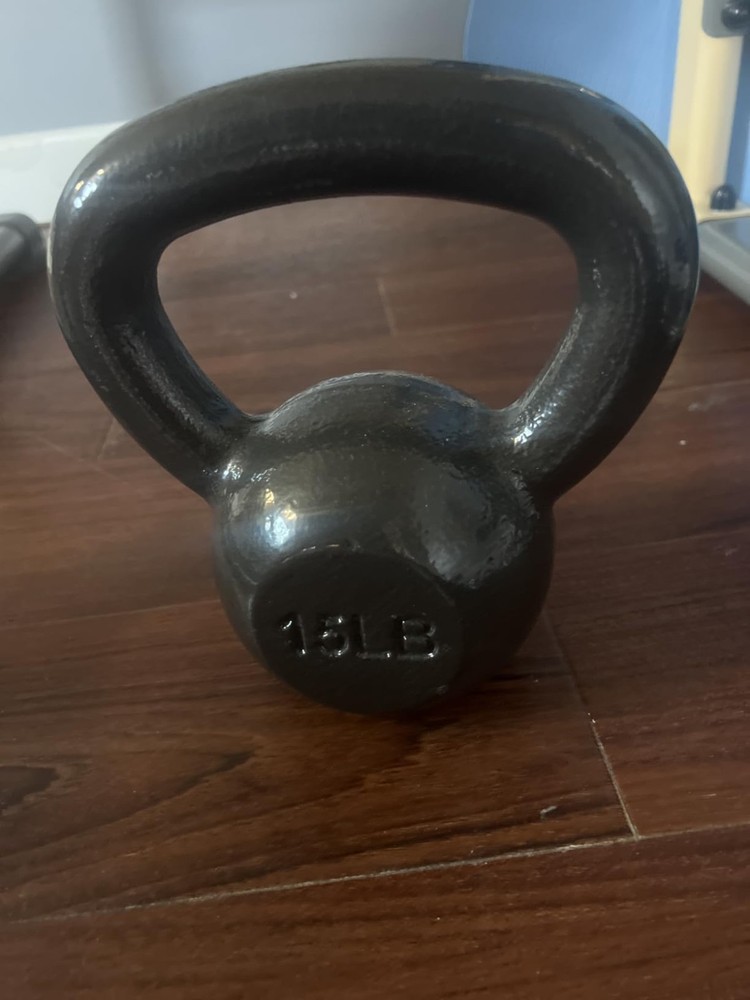 Solid Cast Iron Kettlebell (45 lbs) with Textured Grip for Ultimate Performance