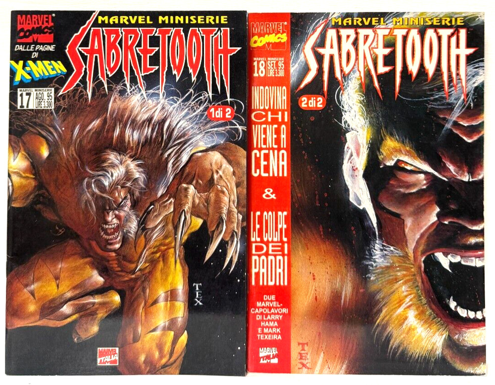 SABRETOOTH 1+2 Complete (Marvel Miniseries) HAMA + EXCELLENT FABRIC*