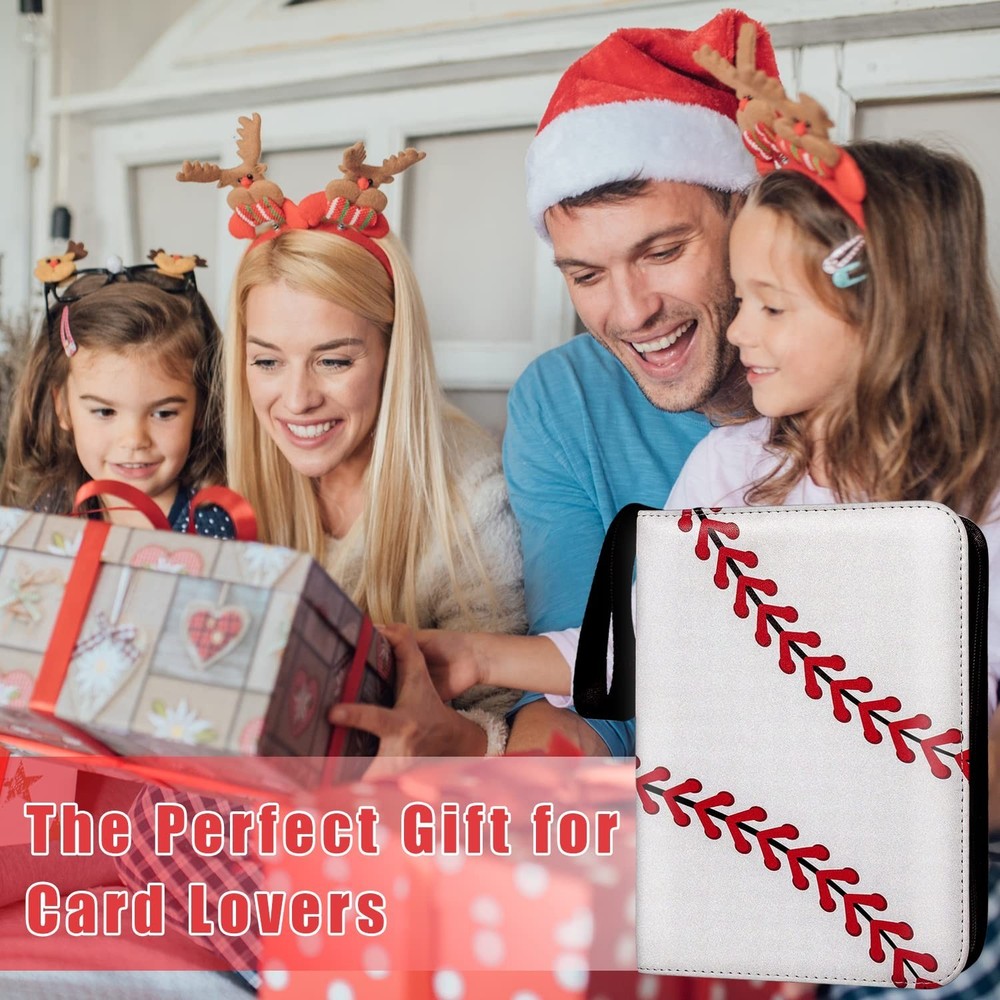 Baseball Gifts Cards Binder with Sleeves - 9 Pocket, Double Sided, 50 Removab...