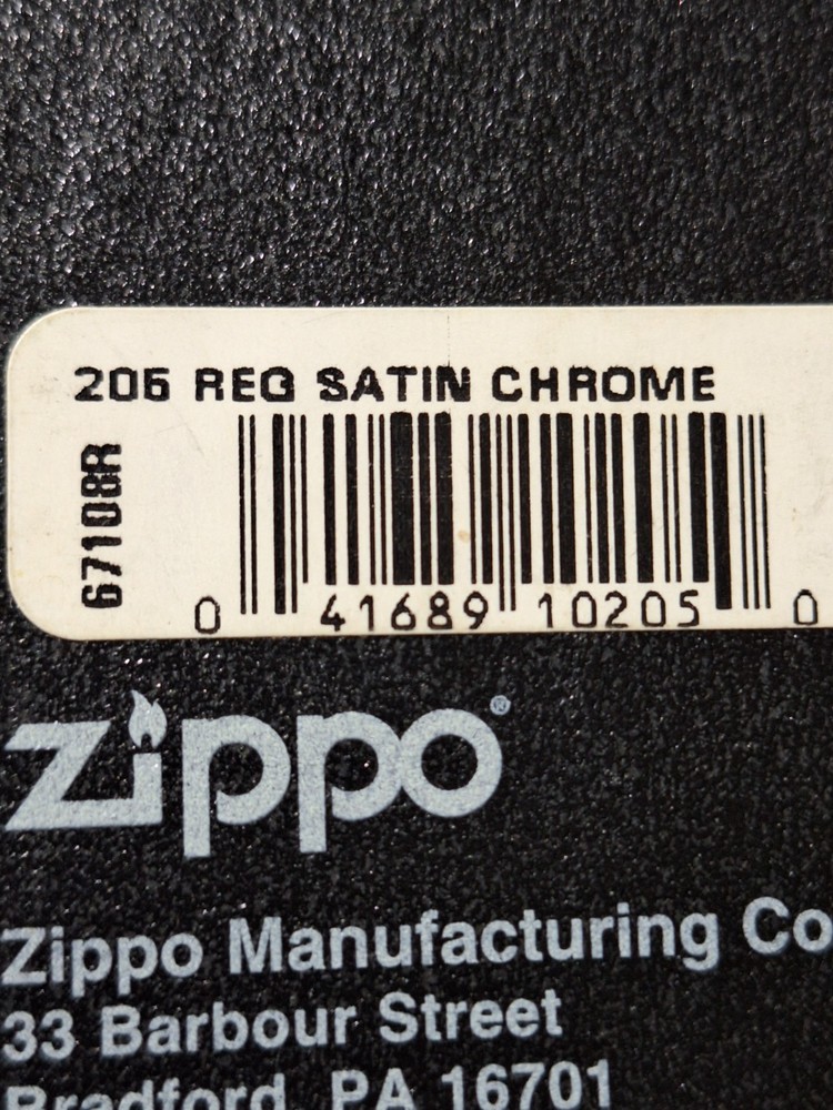 Zippo Lighter 206 regular satin chrome