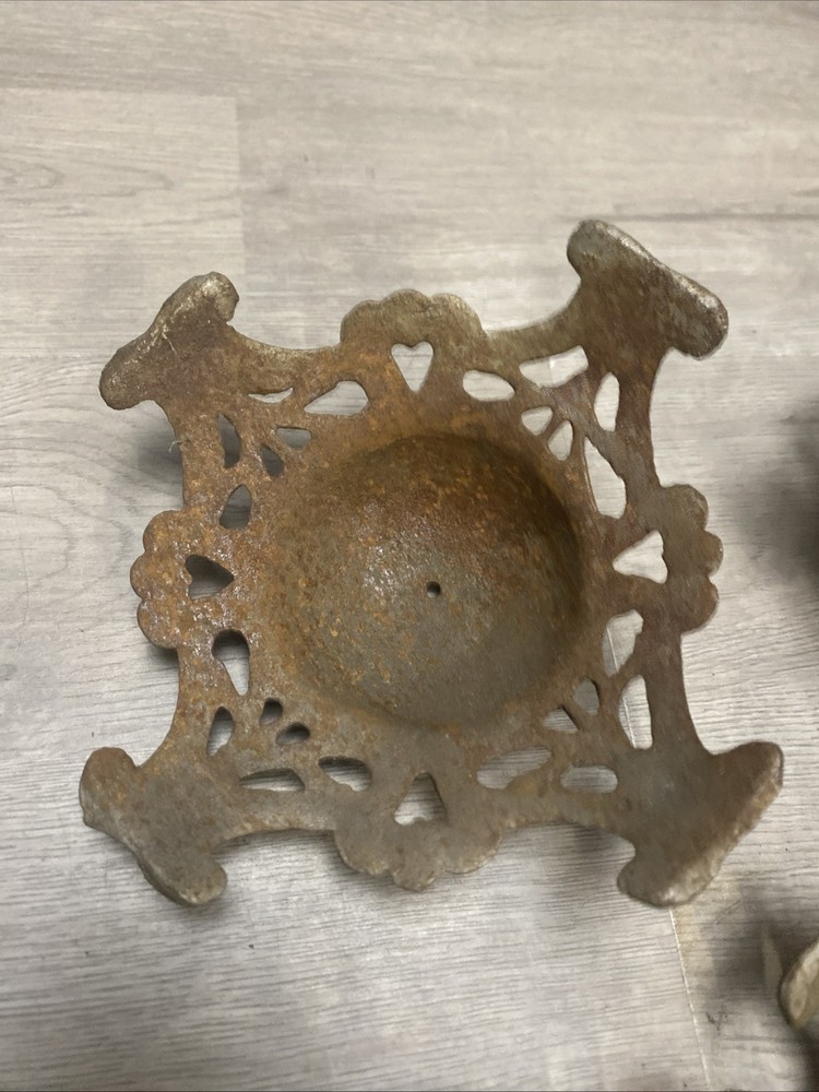 (4) Antique Edwardian Hat Stand Bases Only