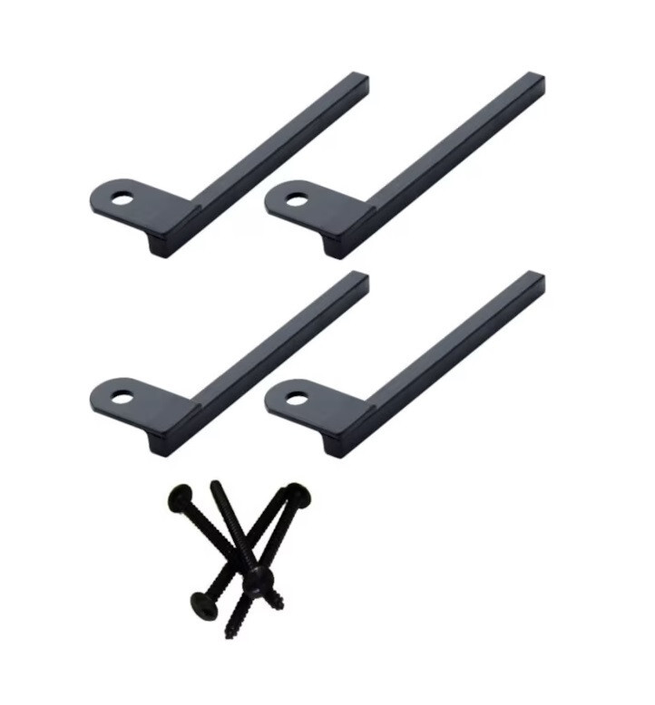 RELIABILT Window Bar Flush Brackets Black Security Bar Mounting Kit 5279649
