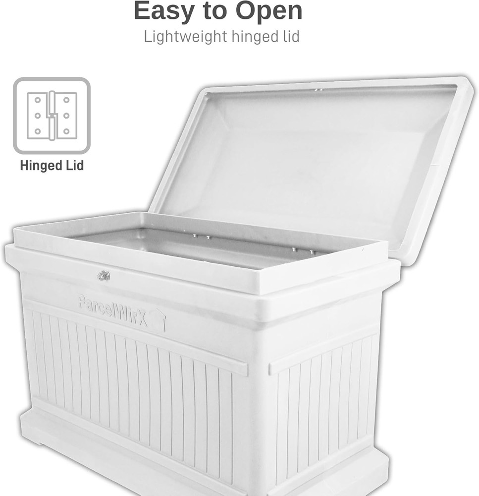 Parcelwirx Lockable Horizontal Storage Cabinet - Slate Grey Package Box