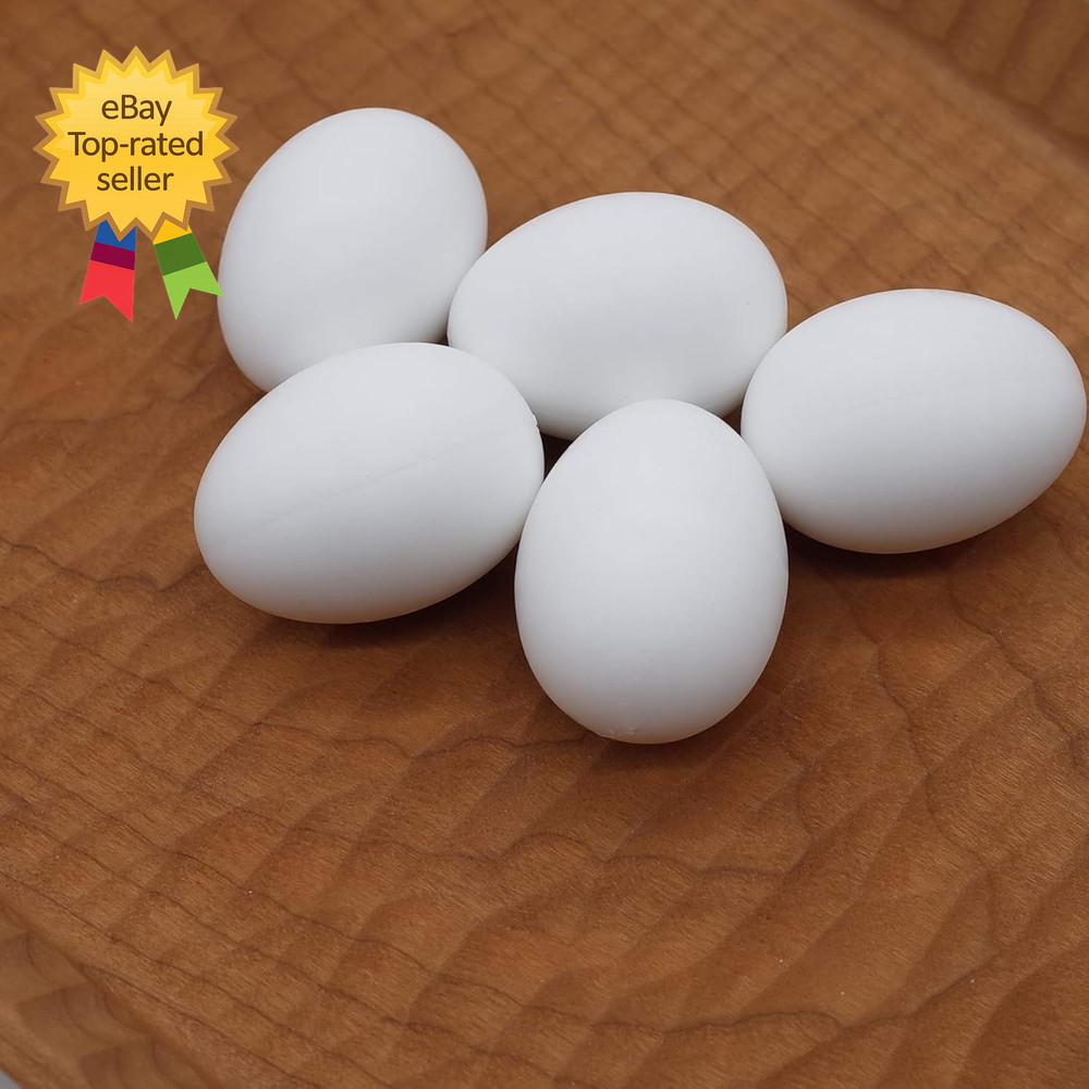 5 Pcs Solid Parrot Plastic Eggs Hatching Eggs Mini Macaw Amazon Cockatoo African