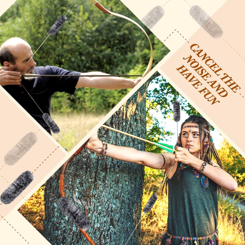 Wettarn 8 Pcs Otter Hide Bow String Silencer, Dampener Compound String...