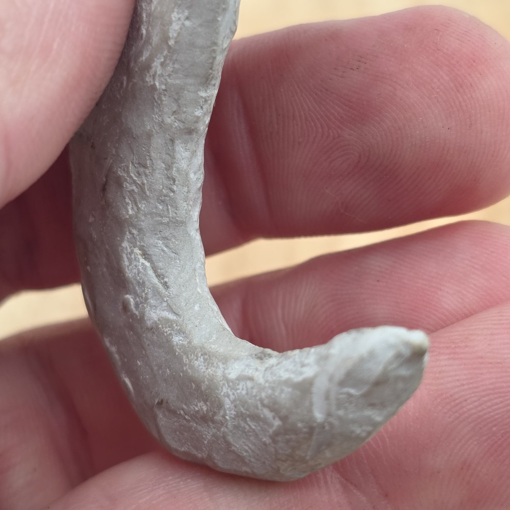 White Flint Indian Fish Hook