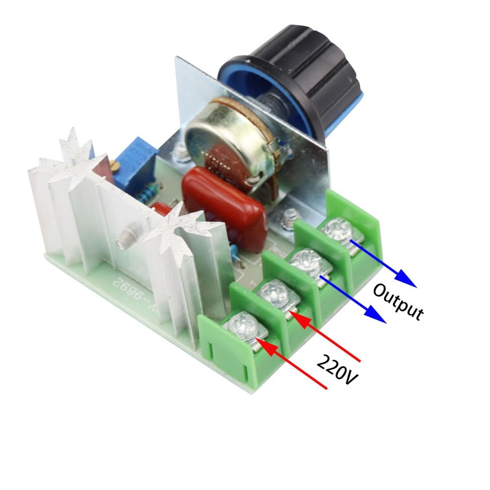 2 PCS Motor Dimmer Speed Controller Module Adjustable AC 50-220V 25A 2000W