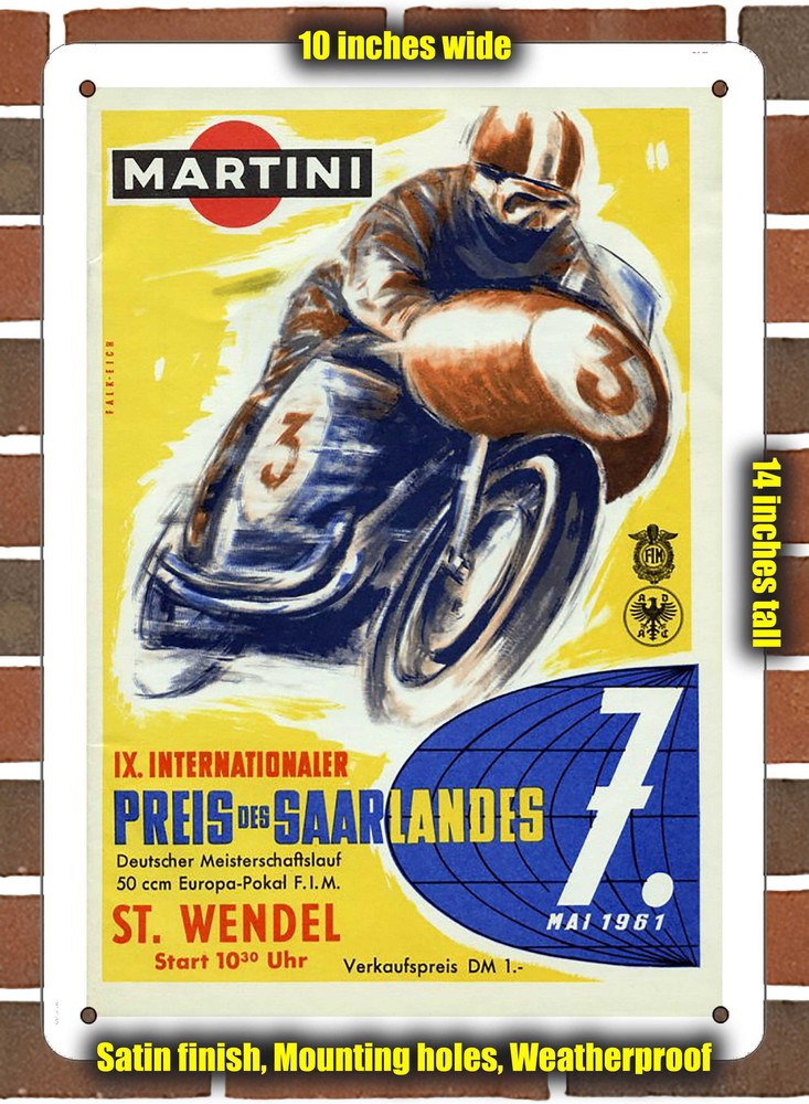 Metal Sign - 1961 St. Wendel Racing Program - 10x14 inches