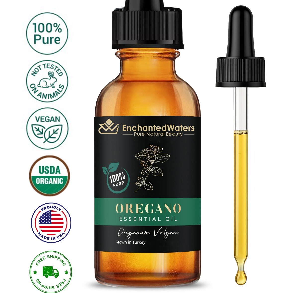 OREGANO ESSENTIAL OIL Wild 100% ORGANIC Non-GMO Inmune & Digest support USA 30ml