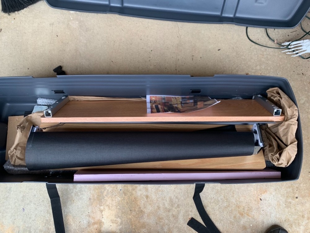 Draper Shelf Screen Frame with Black Screen 32” Wide Screen With Hardshell Case