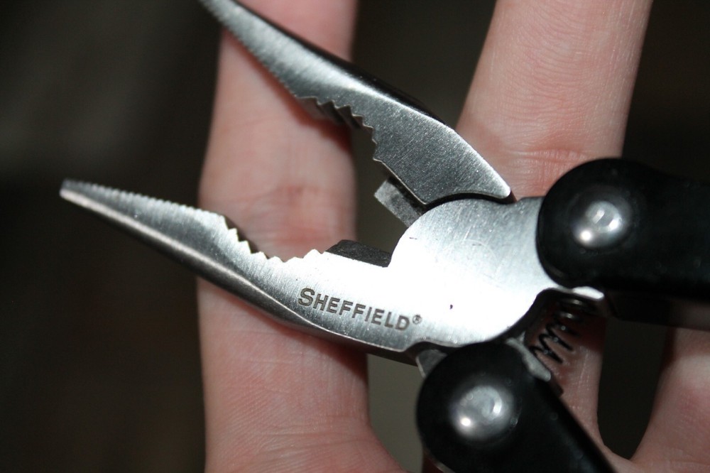 2 Sheffield Multi-tool Pliers (Black) Plain & Serrated Blade File Screwdrivers