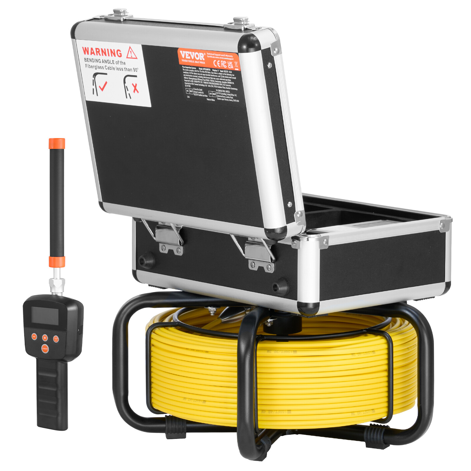 Sewer Camera 165 ft/50 m Self-Leveling Drain Duct Camera with 512Hz Locator