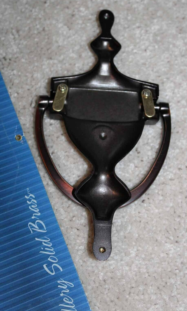 Gallery Solid Brass 7" Front Door Knocker Venetian Bronze Finish V1914 Hardware